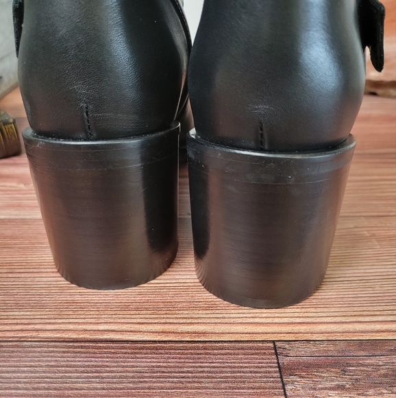 Aquatalia Billina Combo Moto Women's Black leather ankle boots - Picture 6 of 11